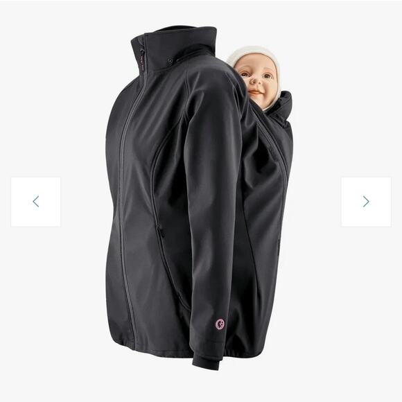 Mamalila Allrounder Black Softshell Maternity and Babywearing Jacket M - Picture 15 of 15